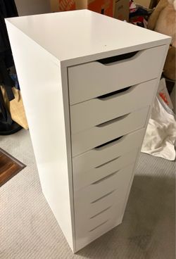 Drawer unit with 9 drawers, white, 14 1/8x45 5/8 "