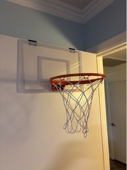 Nerf basketball hoop and balls