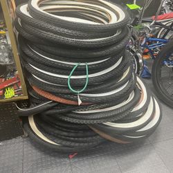 Bicycle Tires, White Walls