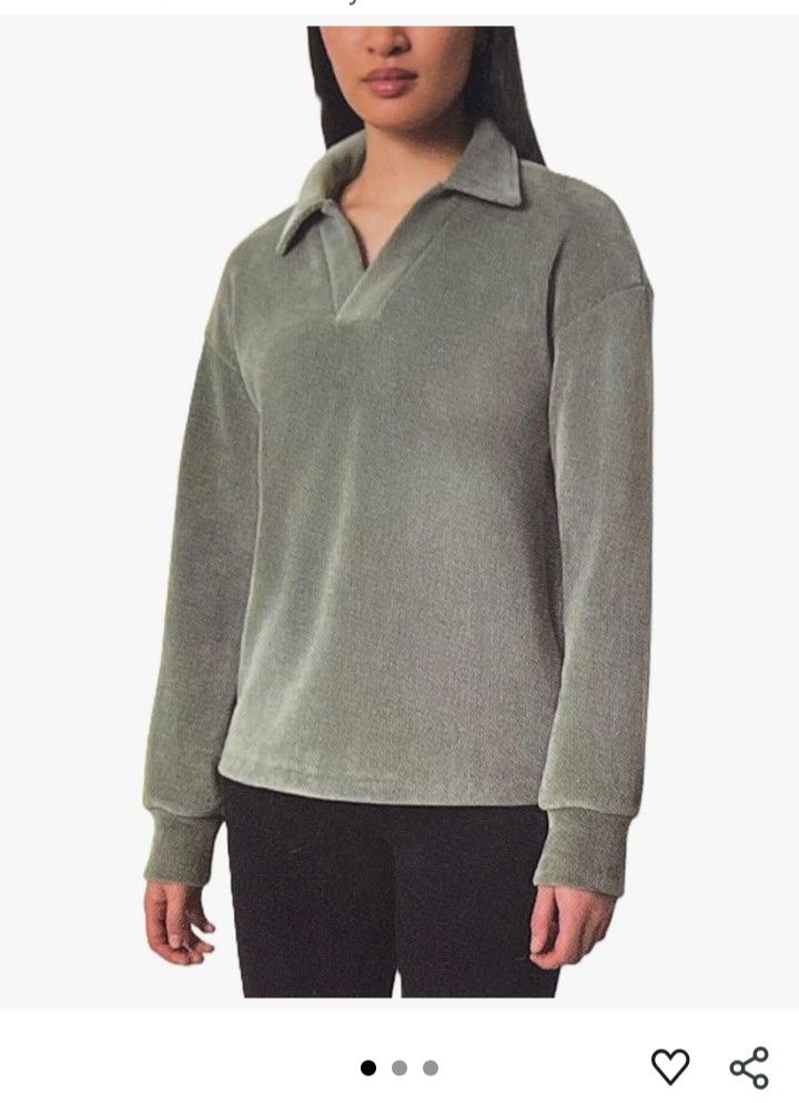 Mondetta Ladies Corduroy Fleece Pullover