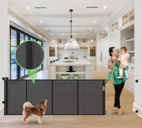 120” black Retractable baby/pet Safety Gate