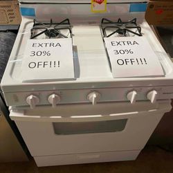 HOTPOINT RGBS330DRWW 30-in 4 Burners 4.8-cu ft Freestanding Range Stove FOS