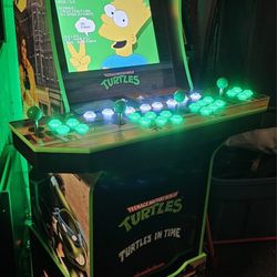 Custom Ninja Turtles Arcade 1up With 12,000 Games