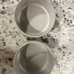 Grey Dog Food Bowls 