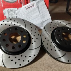 Front RotorSlotted And Drilled