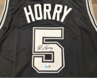 Robert Horry Beckett Authenticated Autographed San Antonio Spurs Jersey #5