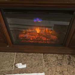 Fireplace with heater