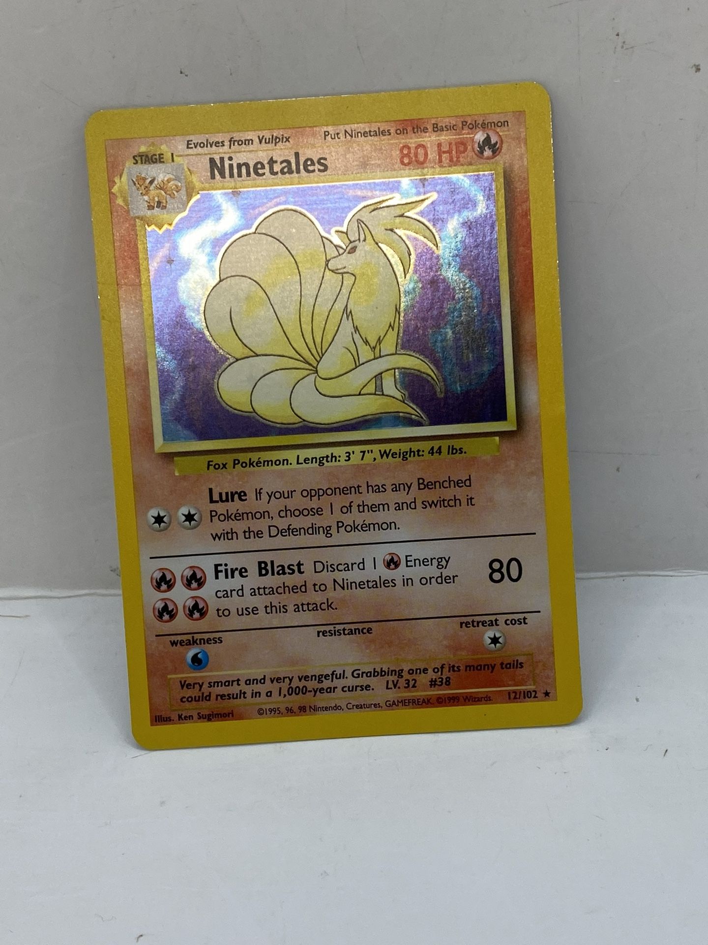Ninetales 012/102 Base Set Holo WOTC VINTAGE