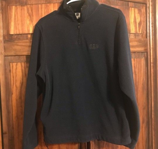 Navy GAP 1/4 Zip Sweatshirt Mens SM