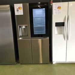 Lg Side By Side Smart Instaview Refrigerator With Craft Ice
