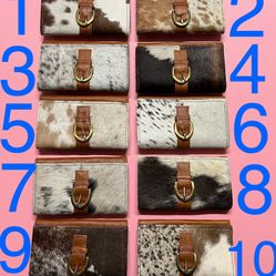New Leather Cowhide Wallet -Different Colors see availability in the description