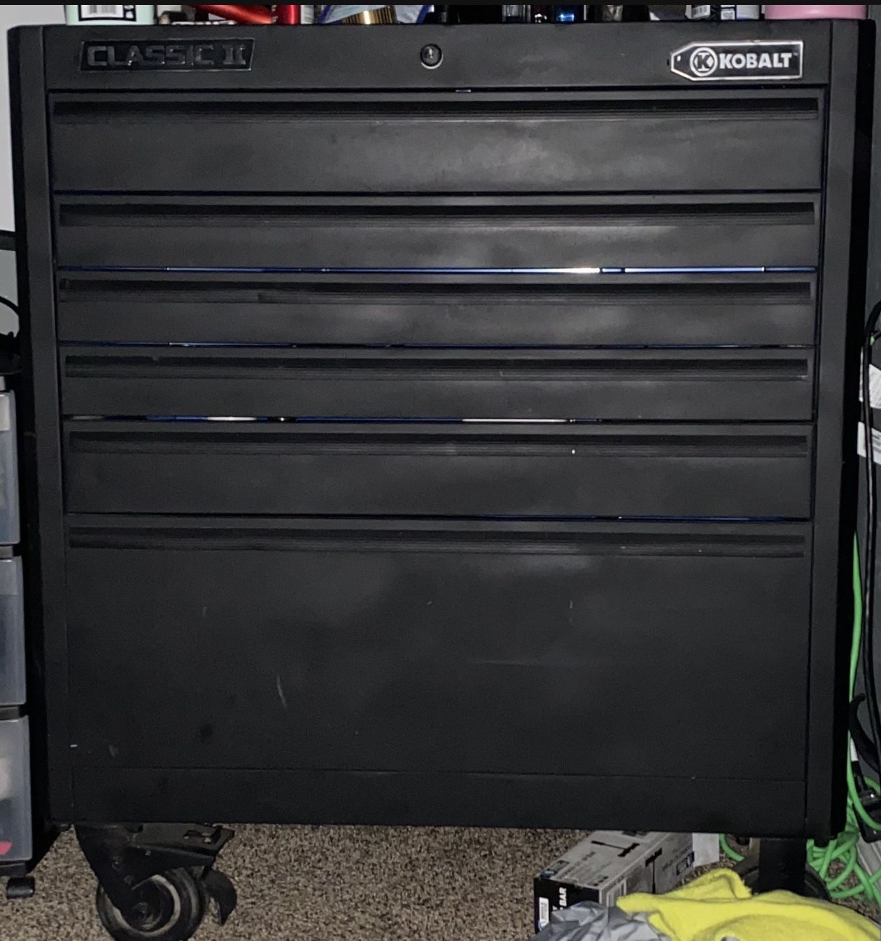 Kobalt 6 Drawer Tool Box with Electrical Outlet