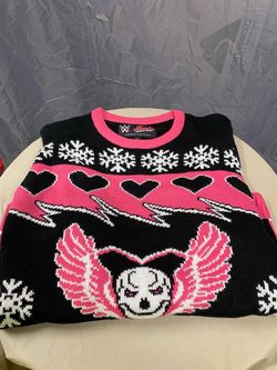 Wwe ugly Christmas sweater bret hart size L