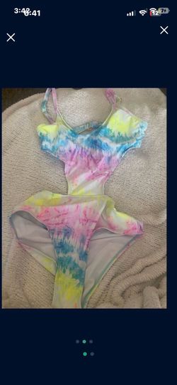 One piece tie dye bathing suit