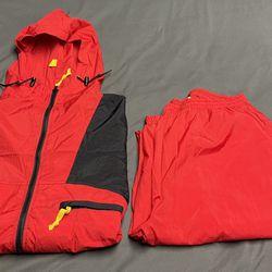 Men’s Marlboro Adventure Team Vintage Red Track Suit Jacket & Pants - Size L