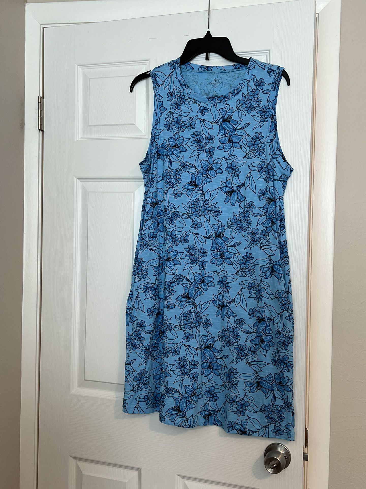 St John’s Bay Blue Floral Cotton Dress 