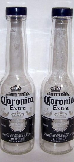 Corona Bottle Salt And Pepper Shakers Set