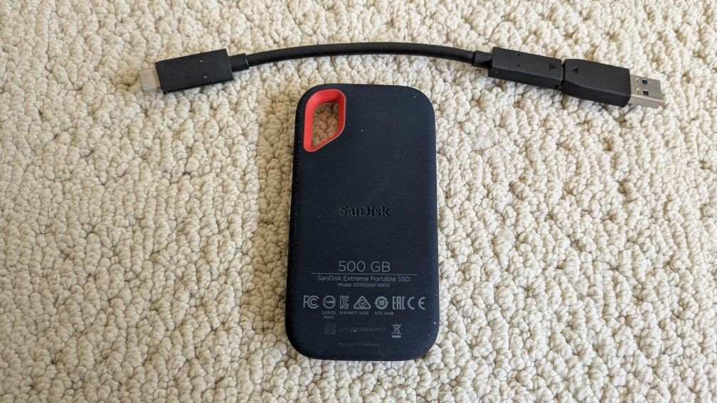 SanDisk Extreme Portable 500GB SSD V2 USB 3.2 Gen 2