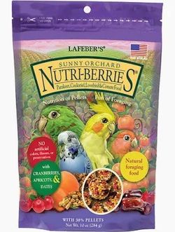 Lafeber's Sunny Orchard Nutri-Berries for Cockatiels 10 oz