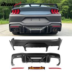 Fits 2015–2023 Mustang Dark Horse Rear Bumper + Rock Diffuser +GT-V Light +Reflector