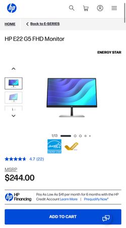 HP P22h G5 FHD Monitor
