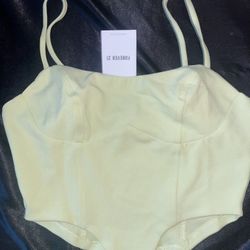 pistachio color corset top