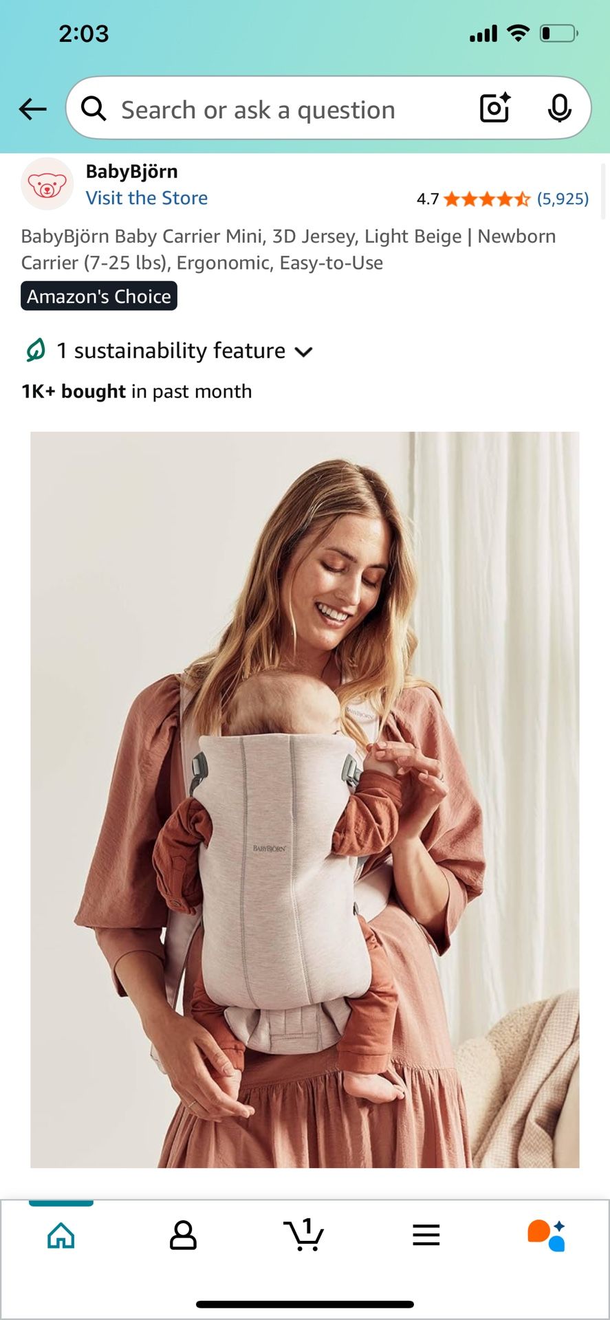 BabyBjörn Baby Carrier Mini