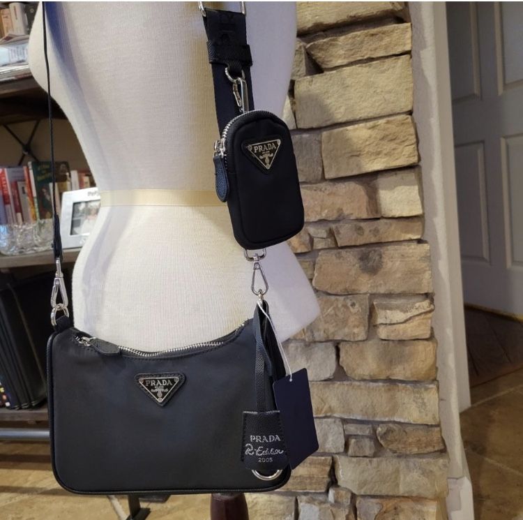 Authentic black Prada Cross Body Bag