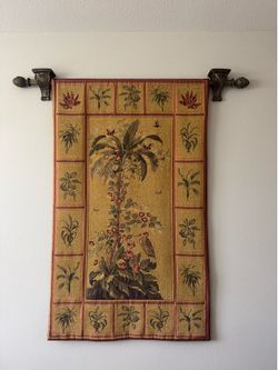 Huge Corona Decor "Ibis" Wall Tapestry - Pristine - Rod/Hardware Included