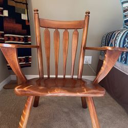 Cushman Chair With Arms #5-82 Very Nice Solid Wood - Rare 