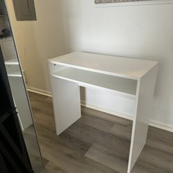 white desk