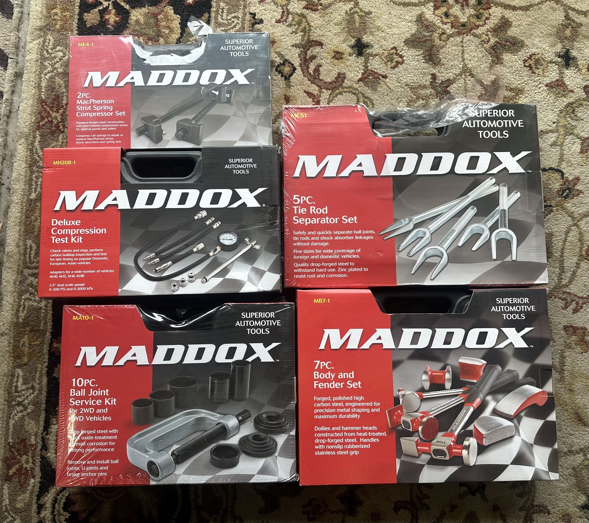 Maddox Automotive Tool Sets – Multiple Sets – Brand New in Box