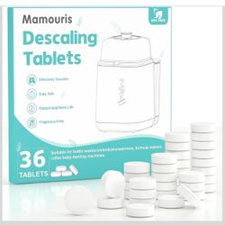 Mamouris Descaling Tablets 36 Count: for Momcozy Baby Brezza Grownsy Papablic Bottle Washers, Detergent Washing Tablets for All Brands Baby Bottle Was