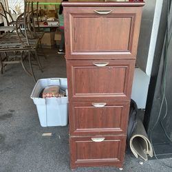 Wood File Cabinet 