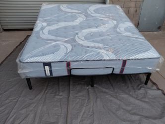 Brand New King Size Sealy Posturepedic Pro Lacey Included Sleepy's Basic Adjustable Base