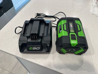 EGO 56V 7.5 AH Battery and a EGO Charger
