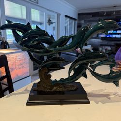 Rearing Horse / Sculpture Of Dolphins