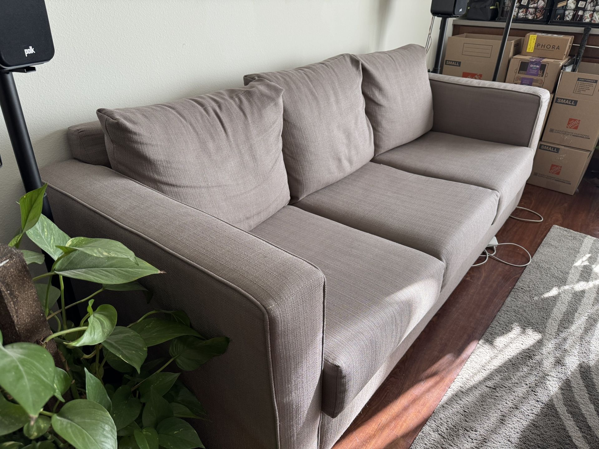 Grey/Gray 3-seat Couch