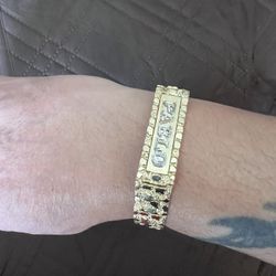 Name Id Nugget Bracelet 14k