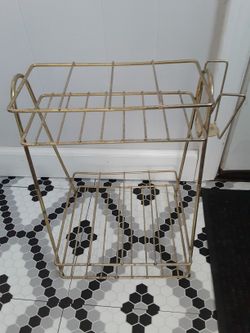 Mid Century 1960s Wire Shelf Small Bathroom