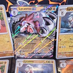 Lycanroc EX complete holofoil bundle (pokemon tcg)