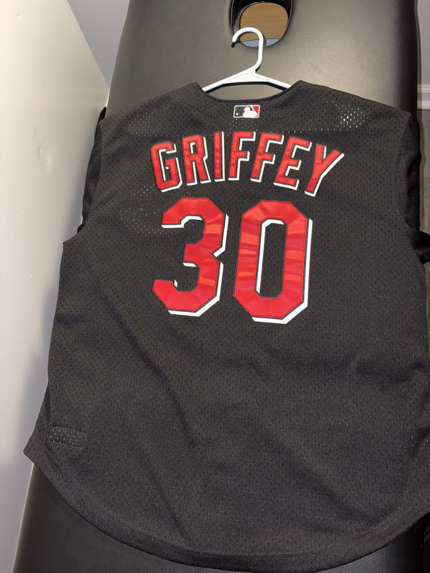 Ken Griffey Jr Cincinnati Reds Mitchell & Ness Black Cooperstown Jersey