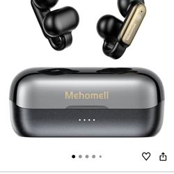 Mehomeli Open Ear Earbuds Bluetooth 5.4 Wireless Clip On Headphones,Lightweight