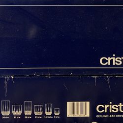 48 set of blown glass Cristal D’Arques
