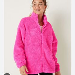  Pink Teddy zip-up jacket NEW