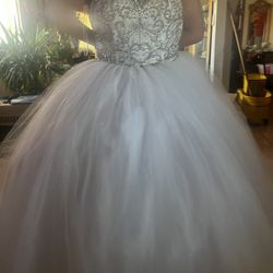 White Quincenera Dress 