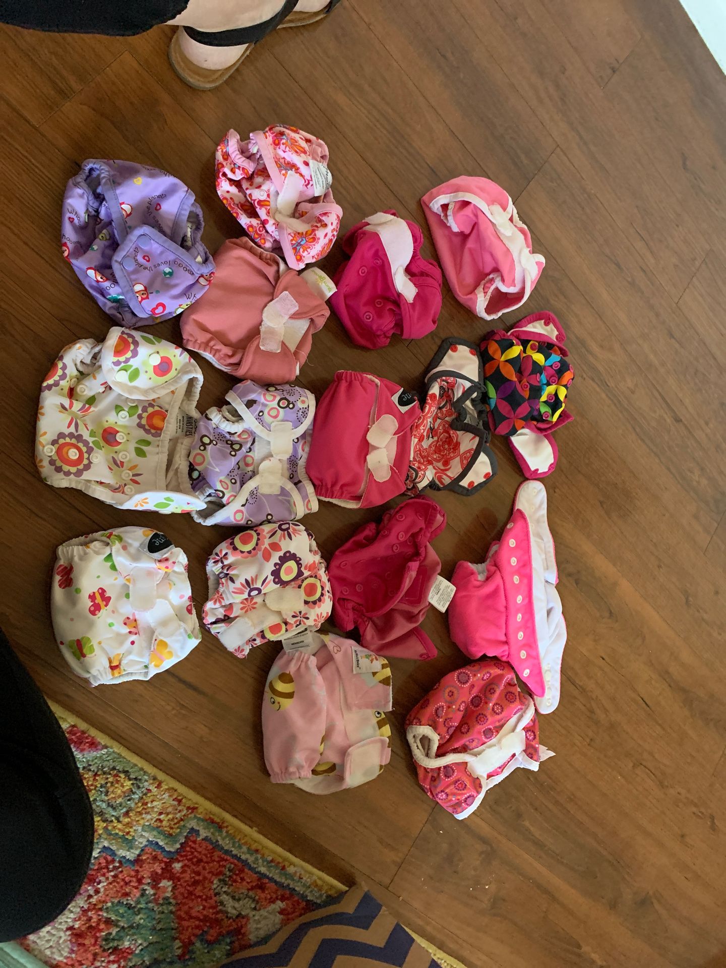 Newborn cloth diaper stash