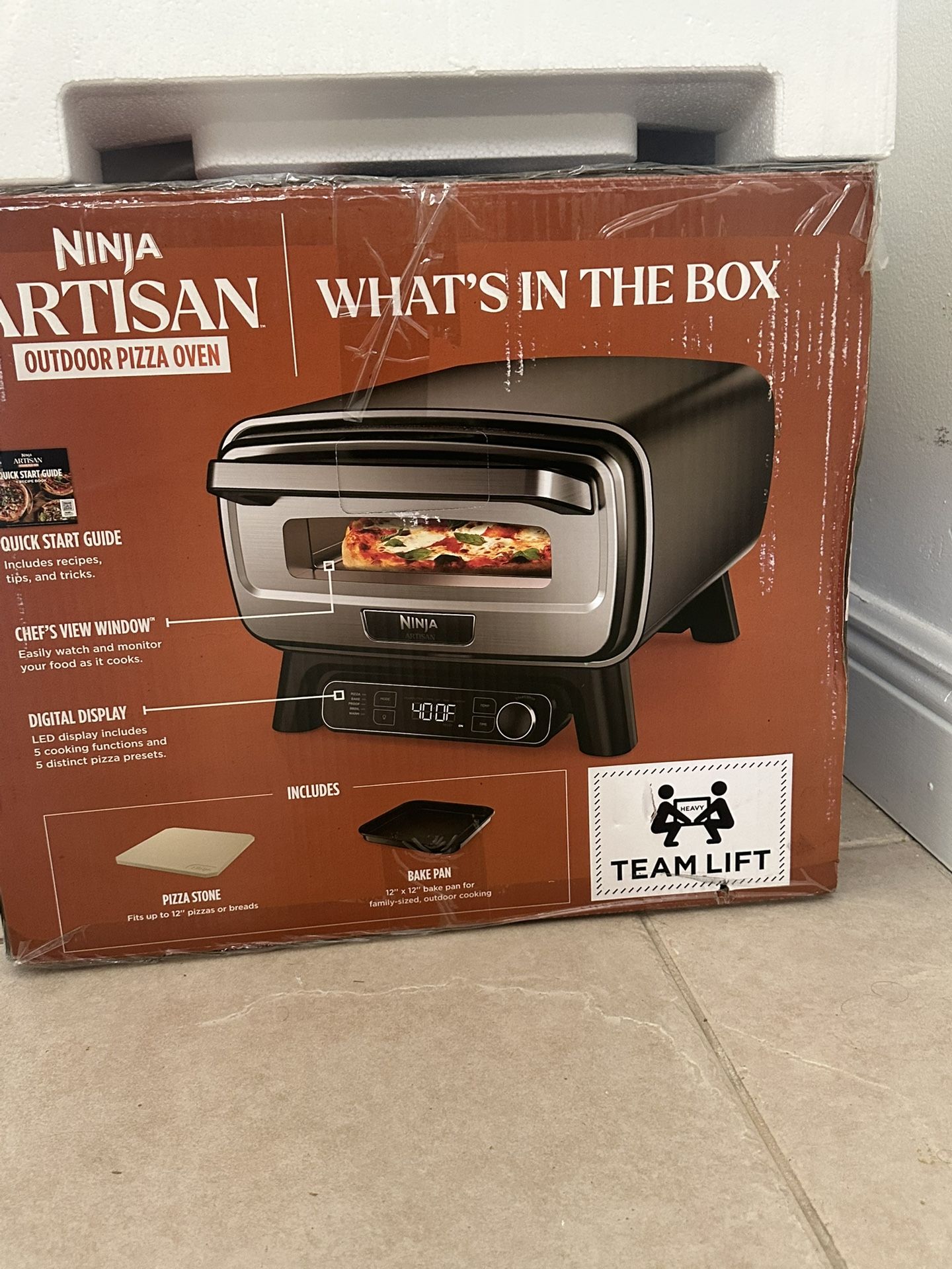 Ninja Artisan Outdoor Pizza Oven, 12 inch, minute Pizza