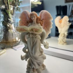 Resin Angel with Songbook Figurine