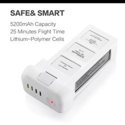 Phantom Drone Battery 5200mAh Intelligent Flight QuadSkuDJIPHVSN01 Lithium 11.1v